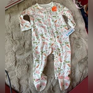 NWT Carter's Pink and Green Animal Print Kids One Piece MULTIPLE SIZES